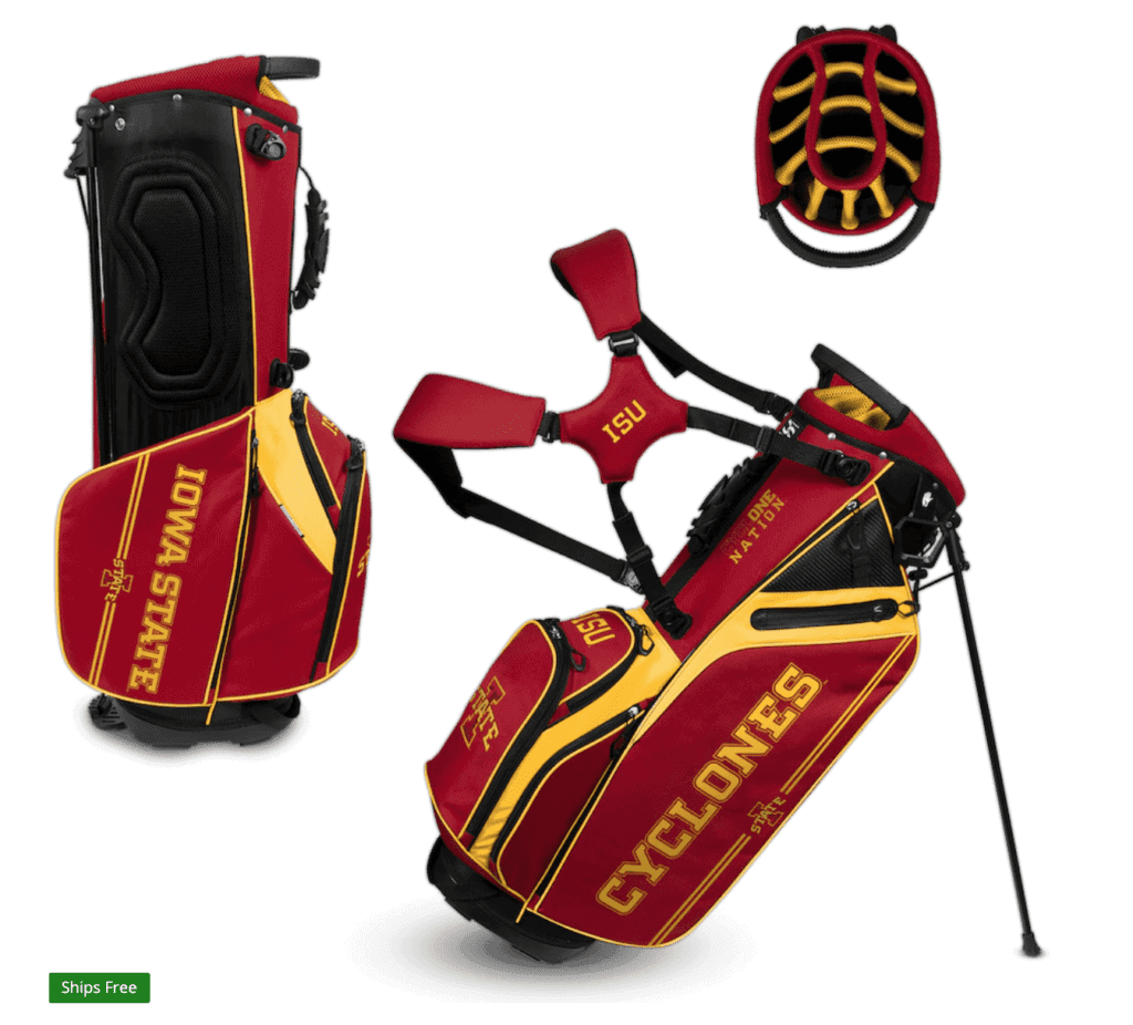 Iowa State Cyclones WinCraft Caddie Carry Hybrid Golf Bag