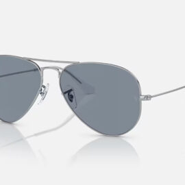 Ray Ban Aviator Large Metal Silver Polar Blue