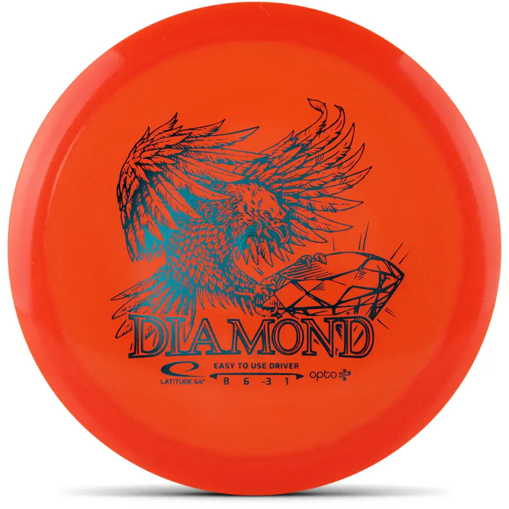 Latitude 64 Driver Opto Diamond Golf Disc Orange