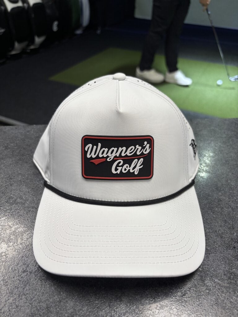Branded Bills "Wagner's Golf Script Patch" Bare Curved 5 Panel Rope White with Black Rope