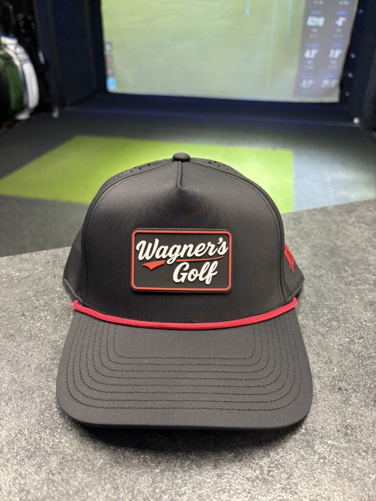 Branded Bills "Wagner's Golf Script Patch" Bare Curved 5 Panel Rope Black With Red Rope