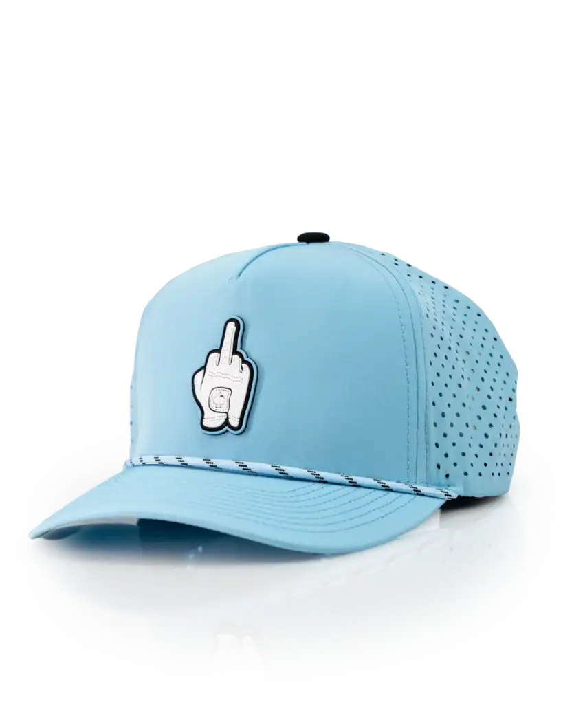 Pins and Aces Perforated Rope Hat Middle Finger