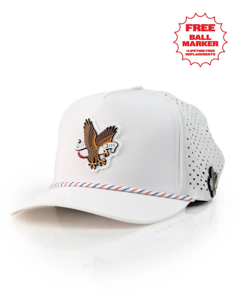 Pins and Aces Perforated Rope Hat Freedom Eagle