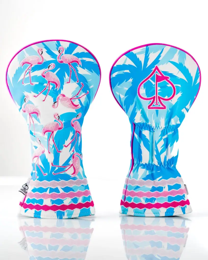 Pins and Aces Flamingo Flock Driver Headcover